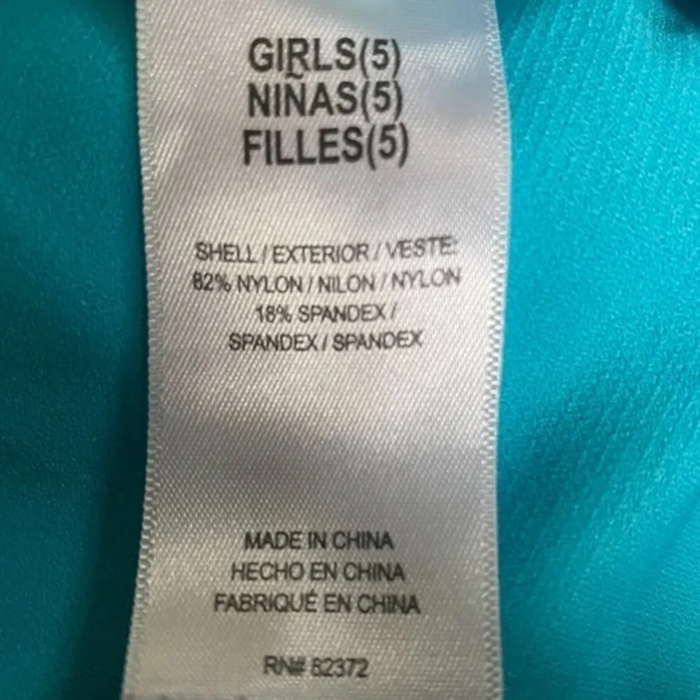 Breaking Waves Watercolor One‎ Piece Swimsuit Sz. 5 (Girls)